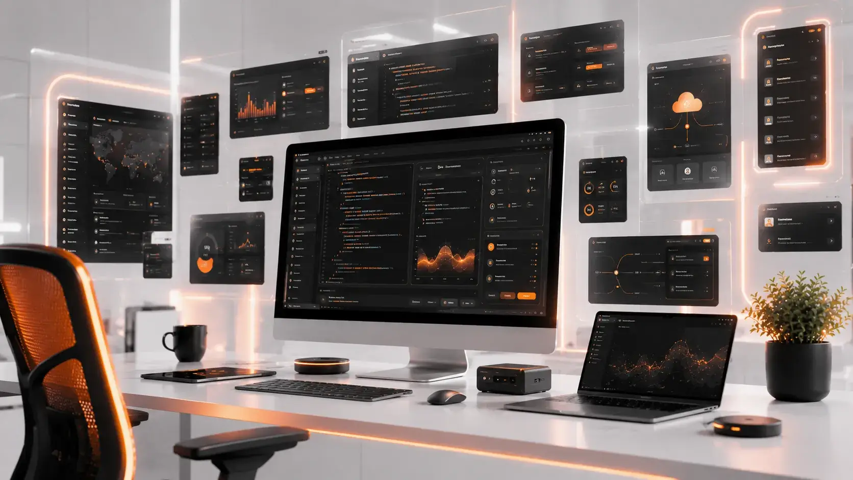 Website maintenance and support dashboard with monitoring analytics and website performance management systems